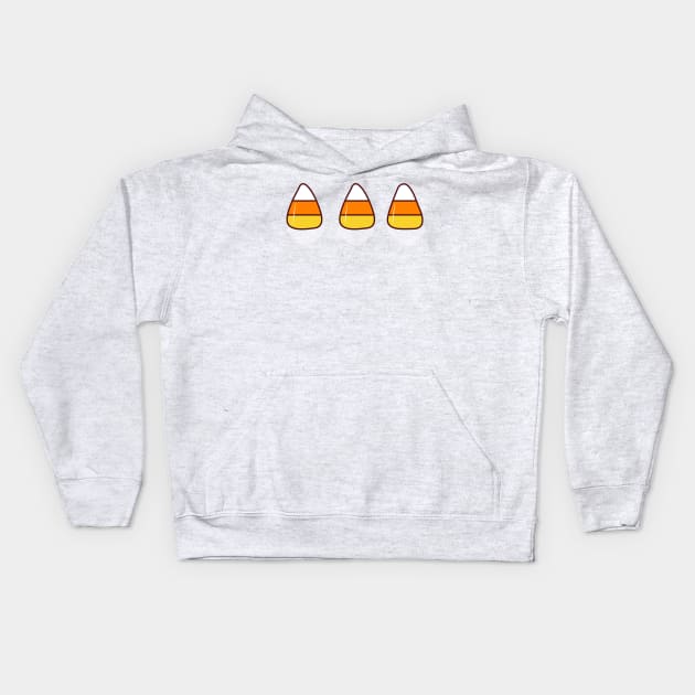 Candy Corn Kids Hoodie by mrsmauve